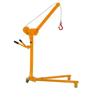 200Kg 300Kg 500Kg Opvouwbare Mobiele Beweegbare Lift Hoist Mini Kraan Met Handlier