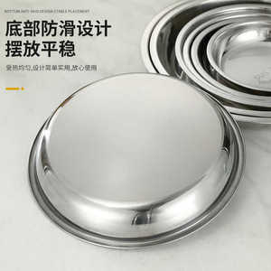 Stainless Steel Plates Round Shallow Gold Plated SUS304 Made In China Hotel Food Use - Product Image 2