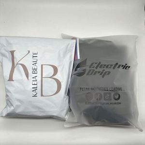 Biodegradable <b>Waterproof</b> Eco-Friendly Custom Gold Foil Logo Self-adhesive Poly Mailing Bag for Clothing Hoodies Nude Mailer - Product Image 4