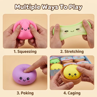 Jouets Squishy Smusher à succès en gros, jouets sensoriels anti-stress en forme de pain vapeur, jouets Squishy créatifs et originaux