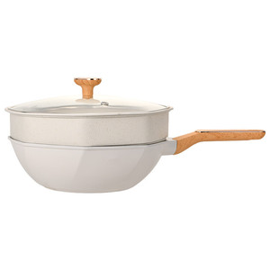 Cuiseur vapeur octogonal 32 cm en alliage céramique antiadhésif avec couvercle en verre trempé, cuiseur vapeur électrique pour usage domestique - Product Image 3