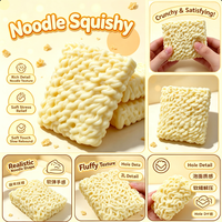 Jouet Squishy en Bloc d'Argile, Simulation de Nouilles Instantanées Croustillantes à Remontée Lente, Jouet Anti-Stress Sonore à Effet Craquant