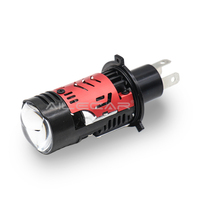 AILECAR HL50 H4 Mini projecteur LED à lentille, solénoïde rouge 12V 45W/50W 7500-9000LM 6300K, faisceau haut et bas, coupure claire