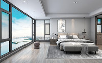 Ventana Abatible Moderna con Doble Vidrio Templado Resistente a Huracanes, Ventana Corredera de Aluminio con Rotura de Puente Térmico Personalizada