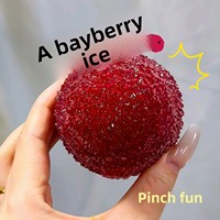 Balle à presser Yangmei (Baies de Chine) en caoutchouc, série sonore activée par le son, faite à la main, purement artisanale, DIY