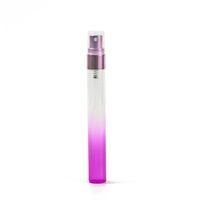 Atomiseur de parfum en verre portable de 10 ml, format voyage, avec impression sérigraphique dégradée pour parfum