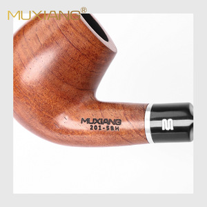Muxiang Wooden Tobacco Pipe Bent Type Handmade Solid Wood Smoking Pipe For Personal Gift - Product Image 4