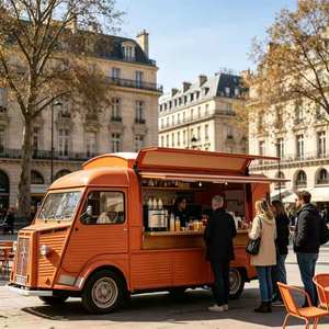 Cucina Mobile da Esterno con Carrelli Alimentari Completamente Attrezzati, Furgoni per Insalate Salutari, Guidabili e Personalizzabili - Product Image 1