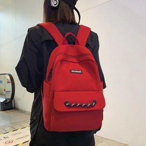 XILIMAO Solid Color <b>Backpack</b> White Computer Interlayer Shoulder Strap School Education Women's <b>Backpacks</b> - Product Image 3