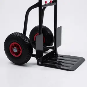 200KGS Boutique Fábrica personalizado portátil dobrável para o carrinho do armazém rodas infláveis corrimãos retráteis armazém carrinho