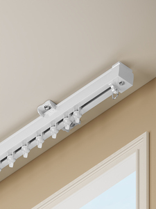 ARODDY – Rail <span class=keywords><strong>de</strong></span> rideau extensible <span class=keywords><strong>de</strong></span> 175,6 pouces, certifié anti-chute, pour ensemble <span class=keywords><strong>de</strong></span> rail <span class=keywords><strong>de</strong></span> rideau blanc - Product Image 1