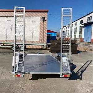 Remorque à plateau plat pour <span class=keywords><strong>voiture</strong></span> à double <span class=keywords><strong>essieu</strong></span> en acier CJS OEM avec finition galvanisée à chaud et charge utile de 2000 à 6000 kg - Product Image 4