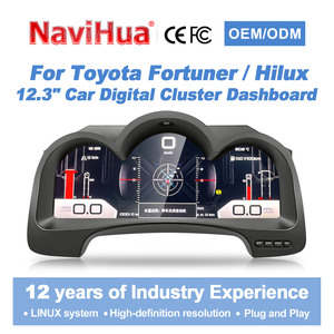NaviHua สำหรับ Toyota Fortuner Hilux ปี 2005-2015 ระบบ Linux จอ LCD แดชบอร์ด วีร์ชวล ค็อกพิท ดิจิตอล คลัสเตอร์ สำหรับมาตรวัดความเร็วรถยนต์ - Product Image 4