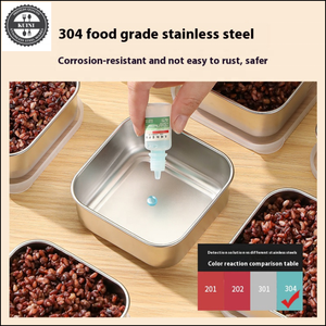 กล่องเตรียมอาหารสแตนเลส 304 พร้อมฝาปิด ป้องกันการรั่วซึม <span class=keywords><strong>ใช้</strong></span>กับไมโครเวฟได้ สำหรับอาหารร้อนและเย็น รับทำโลโก้ตามสั่ง ขายส่ง - Product Image 6