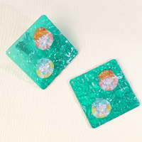 Usine personnalisé imprimé Transparent écologique acrylique porte-clés liquide ondulation pendentif avec Logo personnalisé artisanat en plastique