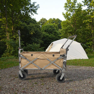 Сверхмощный портативный складной рыболовный пляжный вагон с надувными шинами и сетчатой структурой - Product Image 6