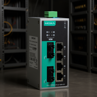 Moxa EDS-P206A-4PoE-MM-ST-T DIN Rail PoE Unmanaged Switch 4 Port Ethernet Industrial Network Switch.