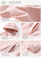 Survêtement à capuche pour homme UPF50+ anti-UV, séchage rapide, veste et short pour activités de plein air, randonnée, plage, camping, OEM ODM personnalisé