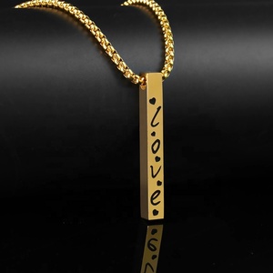 Collares con Nombre Personalizado para Mujer, Collares con Iniciales en Barra, Joyería de Acero Inoxidable, Regalo Personalizado de Aniversario - Product Image 3