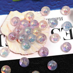 Lumineux Fine Flash Petites Perles Rondes Lucite Lâches Haute Pénétration À Travers Le Trou Haute Translucidité Acrylique Perles Lâches - Product Image 4