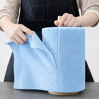 Stark Absorbierende 180GSM Mikrofaser-Handtuchrollen 30*30 Einweg-Küchenreinigungstücher Abreißbare Mikrofasertücher auf Rolle