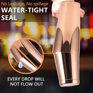 طقم شيكر كوكتيل بالجملة، مجموعة أدوات البارتندر، شيكر بوسطن معدني وزجاجي وفولاذ، جيجر، مادلر، صندوق هدايا مخصص مع شعارات - Product Image 6