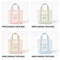 Sac fourre-tout en toile de coton réutilisable de haute qualité, imprimé de dessins animés, à rayures, grande capacité, sac à main robuste à porter à l'épaule