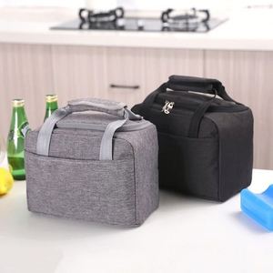 Sac à déjeuner isotherme portable en tissu Oxford réutilisable et lavable, sac à bento imperméable pour l'école et les pique-niques, vente en gros - Product Image 6