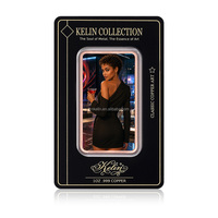 Vente en gros, barre de cuivre pur 999 de 1 OZ, colorée, série 'Belle Femme Coquine', lingot de cuivre massif, conditionnement sous blister
