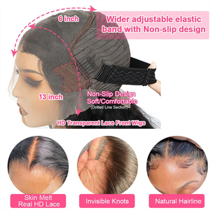 Parrucca Frontale in Pizzo HD Pre-Pizzicata all'Ingrosso, 100% <span class=keywords><strong>Capelli</strong></span> Umani Vergini, Parrucca Frontale in Pizzo 360 Senza Colla, Parrucche in <span class=keywords><strong>Capelli</strong></span> Umani Full Lace 13X6 - Product Image 5