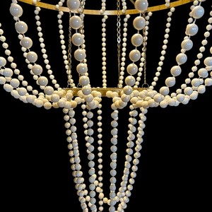 LANJO Crystal Beaded Chandelier Water Drop Shape Glam Style Party Events Hotel Stage Wedding <b>Ceiling</b> Decorations - Product Image 2