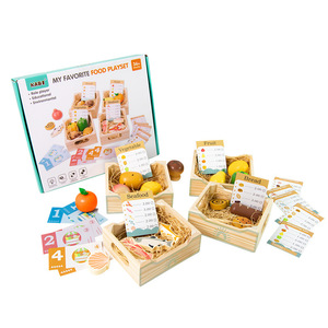 CE CPC Ensemble <span class=keywords><strong>de</strong></span> jeu d'imitation en bois pour enfants d'âge préscolaire, avec aliments (légumes, fruits, fruits <span class=keywords><strong>de</strong></span> mer, pain), pour jeu <span class=keywords><strong>de</strong></span> rôle <span class=keywords><strong>de</strong></span> <span class=keywords><strong>cuisine</strong></span> et <span class=keywords><strong>de</strong></span> vente - Product Image 1
