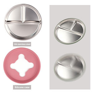 Bol d'apprentissage pour bébé en silicone et acier inoxydable, avec ventouse puissante, sans BPA, pour l'éveil alimentaire, facile à nettoyer, pour enfants - Product Image 4