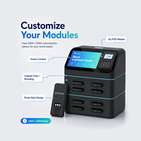 Borne de recharge portable ignifuge en ABS avec logo personnalisé pour téléphones portables, ordinateurs portables et appareils photo – Distributeur automatique de batteries externes pour points de vente