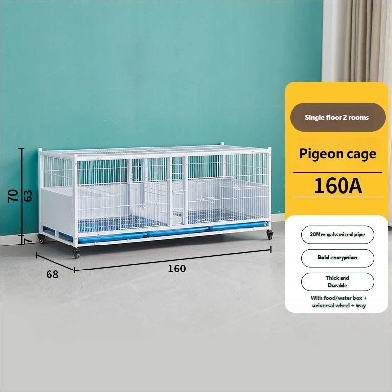 Cage à pigeon en fer de boutique monocouche longue de 160