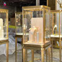 Sundo Custom Luxury Jewelry Shop Interior Design Modern Gold Jewellery Store Counter Display Showcase Furniture for Retail Mall