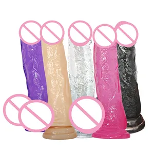 RealRealistic Dildos Feels Like Skin Clear Dildo with Suction Cup BIg Dildo Adult Sex Toys for Women