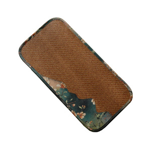 Tapis à thé ovale en rotin avec design zen, tissu antidérapant pour accessoires de cérémonie du thé - Product Image 5