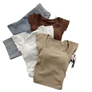 เสื้อยืดแขนสั้นทรงหลวมคุณภาพพรีเมียมสำหรับผู้หญิง ผ้าเจอร์ซีย์ระบายอากาศ สไตล์ลำลองสำหรับฤดูร้อน - Product Image 1