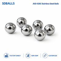 Vente flash - Billes en acier inoxydable 440C - 1/8 pouce - 3,175 mm - Billes de roulement de précision G10 - Sphères durcies HRC60 - Résistantes à la corrosion