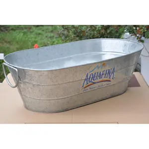 Factory Wholesale Metal Tin Beverage Drink Tub For Party Large Galvanized Ice Bucket