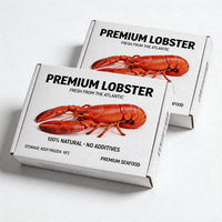Boîtes d'emballage en carton ondulé blanc personnalisées avec logo, robustes, anti-écrasement, de qualité alimentaire, pour homards, vente en gros