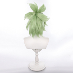 Peluca de Cosplay de Kuki <span class=keywords><strong>Shinobu</strong></span> de Genshin Impact, Sintética, Corta, Verde, Resistente al Calor, de 33 cm, para Mujer, de Ainizi - Product Image 5