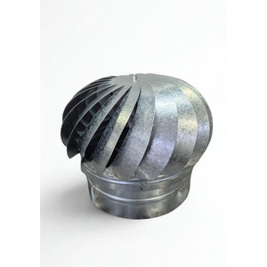 Ventilateur de cheminée rotatif à énergie éolienne rond en acier inoxydable, ventilateur de toit industriel autoportant - Product Image 1