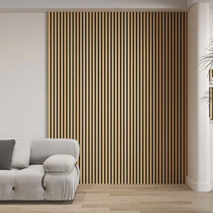 Panneaux muraux en bois <span class=keywords><strong>de</strong></span> chêne <span class=keywords><strong>de</strong></span> 2400mm au design moderne <span class=keywords><strong>de</strong></span> Comovy Home Planches à lattes décoratives hautes avec finition conviviale pour les chambres - Product Image 1