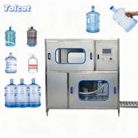 Équipement de remplissage de barils de 5 gallons, ligne de production d'eau complète commerciale intégrée pour le lavage et le remplissage de seaux recyclables