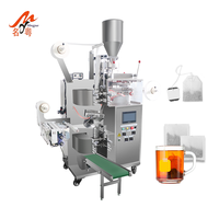 Machine automatique multifonctionnelle d'emballage de sachets de thé en papier filtre à double chambre avec ficelle et étiquette