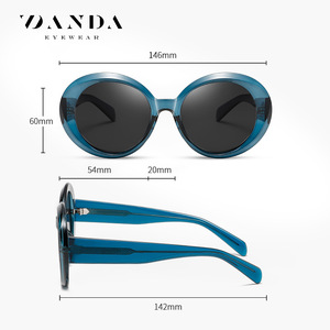 DANDA Lunettes de soleil polarisées rondes UV400 pour femmes, mode décontractée S26124 - Product Image 2