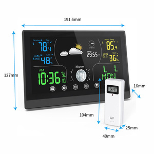 Sadece abd ABS saat sıcaklık takvim dijital akıllı masa saatleri kablosuz renkli ekran hava tahmini hava istasyonu - Product Image 6