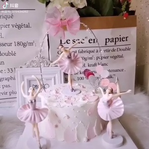 <span class=keywords><strong>Ballet</strong></span> Girl Topper para tarta de feliz cumpleaños adornos Material niña juguete muñeca bailando plástico hornear cumpleaños fresco Día de la madre - Product Image 2